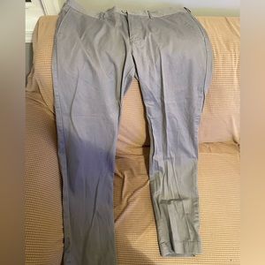 Grey JCrew Driggs pants. 35x32. A couple of thread pulls (see pics). Good shape.